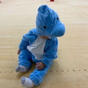 Baby Shark Costume - 0-6 months - Blue